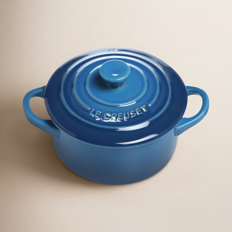 Le Creuset Stoneware 8 oz. Mini Round with Lids and Cookbook